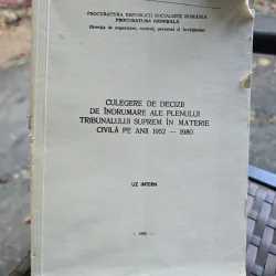 Culegere de decizii de îndrumare ale Plenului Tribunalului Suprem în materie civilă pe anii 1952 - 1980 -