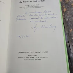 Word and Music in the Novels of Andrey Bely - Ada Steinberg, dedicatie