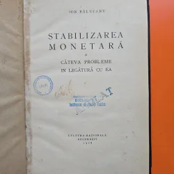 Stabilizarea monetară și câteva probleme în legătură cu ea - Ion Rălucanu