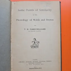 Some Points of Similarity in the Phonology of Welsh and Breton - T. H. Parry-Williams