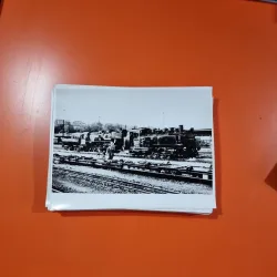 Fotografie linie ingusta Zittau, sasiuri rulante, 1978 si linie normala loc BR52 cu ejector Gysel