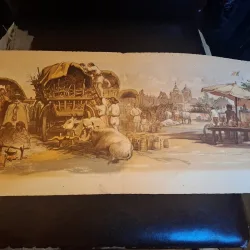 Targul mosilor , Cromolitografie - Preziosi