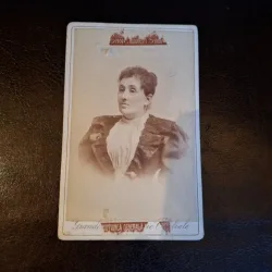 Fotografie tip CDV Portret Femeie , Bucuresti - 1906