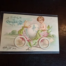 Carte postala tip felicitare Paste - (circulata)