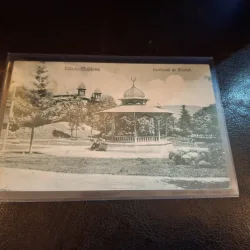 Carte postala , Slanic Moldova , Pavilionul de Muzica , alb negru - (circulata)