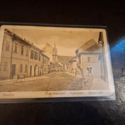 Carte postala , Bistrita Strada Ungureasca , alb negru - (necirculata)