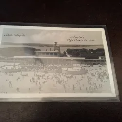 Carte postala Constanta , Plaja Mamaia din avion , alb negru - Studio Fotografic