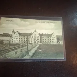 Carte postala alb negru , Gheorgheni , liceul de stat Sfantul Nicolae - necirculata