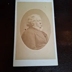 fotografie tip CDV  - Peter Christen Asbjørnsen , scriitor si carturar norvegian