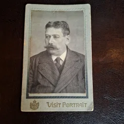 Fotografie tip CDV , Portret barbat - provenienta straina