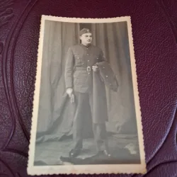 Fotografie veche, militar spaniol - alb negru