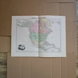 Harta America de Nord - Vuillemin, 1873 - 