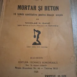 Mortar și Beton - Nicolae N. Gane