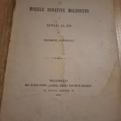 Ordinea de succesiune in moșiile donative moldovene in secolul al XIV. - George Popovici