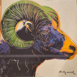 Andy Warhol - Endangered species (Canadian muflon), litografie originala