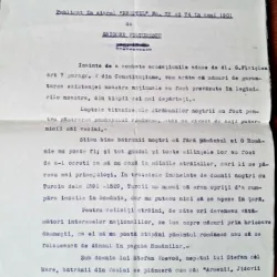 Articol dactilografiat publicat in ziarul Dreptul nr.72 si &4 din 1901 de Grigore Vulturescu