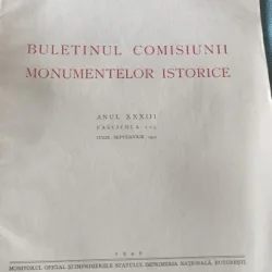 Buletinul Comisiunii Monumentelor istorice , Fascicola 105 , Iulie - Septembrie 1940