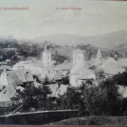 Carte postala, Abrud, vedere generala, inceput de secol XX