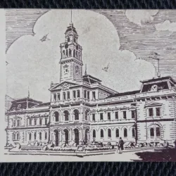 Carte postala, Arad, Primaria, desen perioada interbelica
