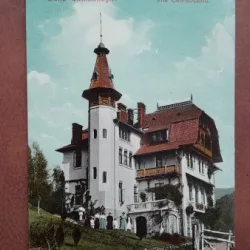 Carte postala, Baile Calimanesti, vila Cantacuzino, perioada interbelica