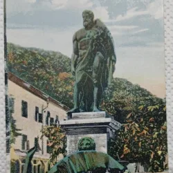 Carte Postala, Baile Herculane, Statuia lui Hecule, 1927