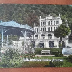 Carte postala, Baile Herculane cazinoul si parcul, 1931