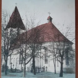 Carte postala, Biserica Mare din Saliste, perioada interbelica
