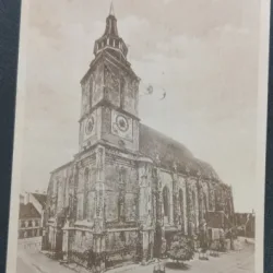 Carte postala Biserica Neagra, perioada interbelica