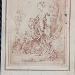 Carte postala, Boucher, Grave par Deraincourt, colectia Charles Couturieux