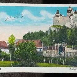 Carte postala, Bran castelul Regal, perioada interbelica