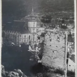Carte postala, Brasov, Biserica Neagra si Turnul, perioada interbelica
