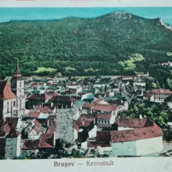 Carte postala, Brasov, vedere generala, 1936