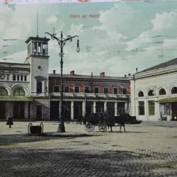 Carte postala, Bucuresti Gara de Nord, 1910