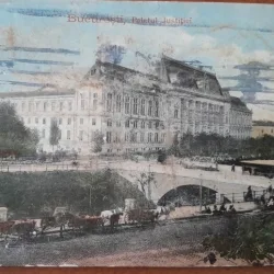 Carte postala, bucuresti, Palatul Justitiei, inceput de secol XX