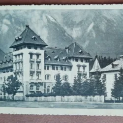 Carte postala, Busteni, Hotel Palace, 1937
