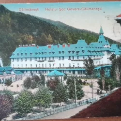 Carte postala, Calimanesti, Hotelul Soc Govora-Calimanesti, 1924