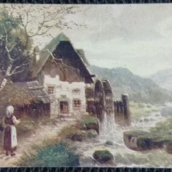 Carte Postala, Casa din mediul rural, Olanda, perioada interbelica