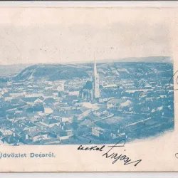 Carte postala circulata din perioada interbelica Dej