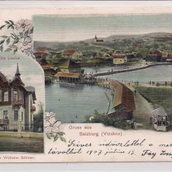 Carte postala circulata in anul 1907 Ocna Sibiului