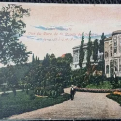 Carte Postala, Constantinopole, Vue du Parc de la Pointe du Serail, perioada interbelica