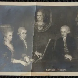 Carte Postala, Familia Mozart, tablou, Salzburg perioada interbelica