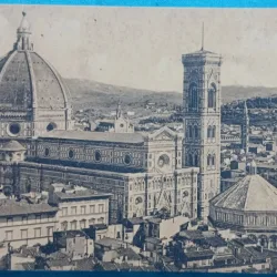 Carte Postala, Firenze, La Cattedrale vista da S. Lorenzo, perioada interbelica