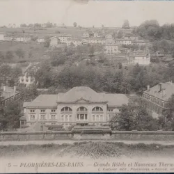 Carte postala, Franta, Plombieres les Bains, Grands Hotels et Nouveaux Thermes, 1905