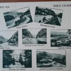 Carte postala, imagini din Baile Calimanesti, perioada interbelica