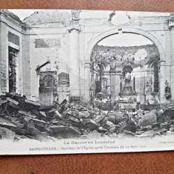Carte postala, la Guerre en Lorainne, 1914
