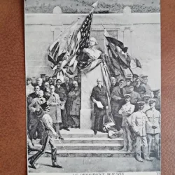 Carte postala, Le President Wilson, reproducere Pantheon de la Guerre - 1918
