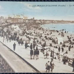 Carte Postala, Les Sables dOlonne, la plage, 1929