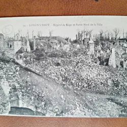 Carte postala, Longwy-Haut, Hopital de Siege et Partie Nord de la Ville, 1925