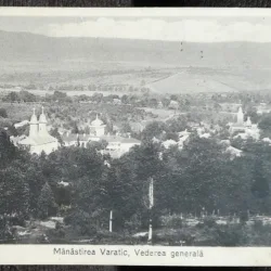 Carte postala, Manastirea Varatic, vedere generala, 1928