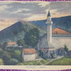 Carte postala, Moschee in Adakaleh, inceput de secol XX